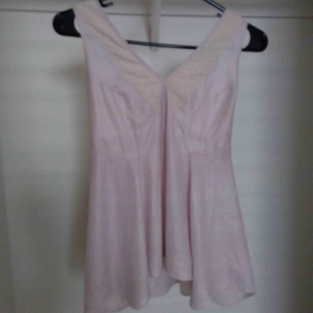 Diesel Champagne Pink and Cream Tank Top with Halter Back